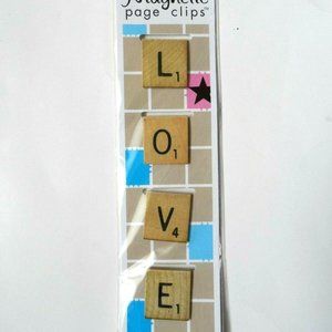Scrabble Magnetic Page Clips Set of 4 By Re-marks
